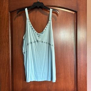 Tank top with grommet detail